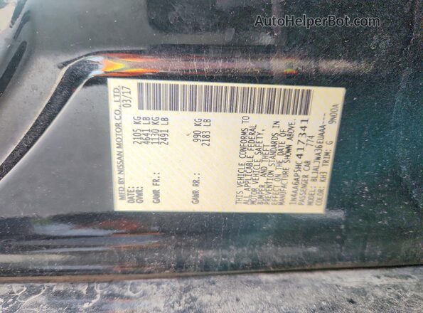 1N4AA6AP5HC417341 2017 NISSAN MAXIMA Black 