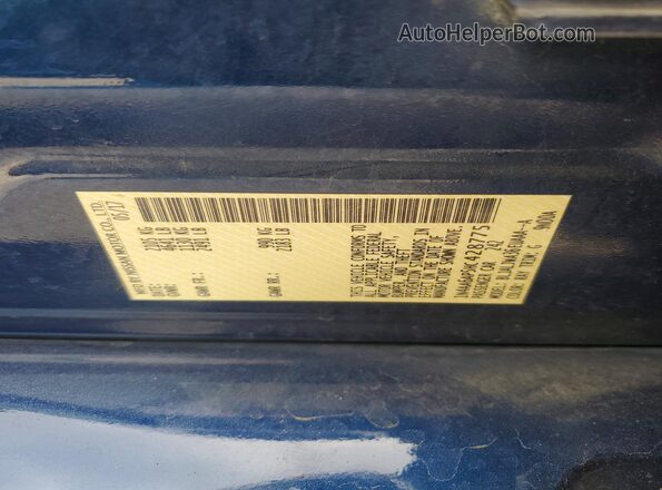1N4AA6AP5HC428775 2017 NISSAN MAXIMA Blue Вид наклейки з VIN-кодом