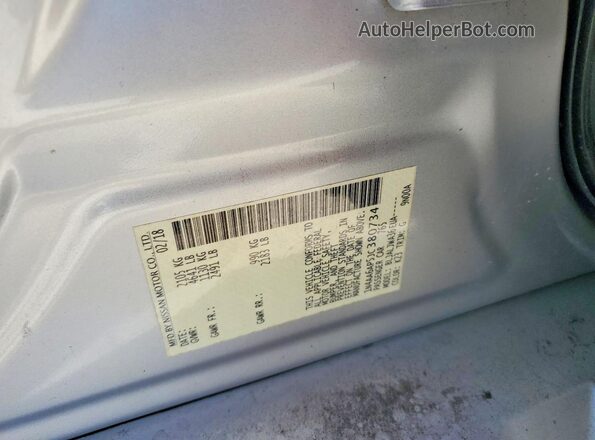 1N4AA6AP5JC380734 2018 NISSAN MAXIMA Silver 