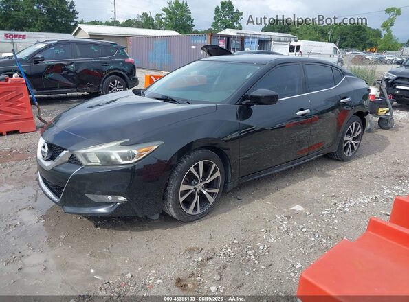 1N4AA6AP6HC370112 2017 NISSAN MAXIMA Black წინა მარცხენა ხედი სამი მეოთხედიდან