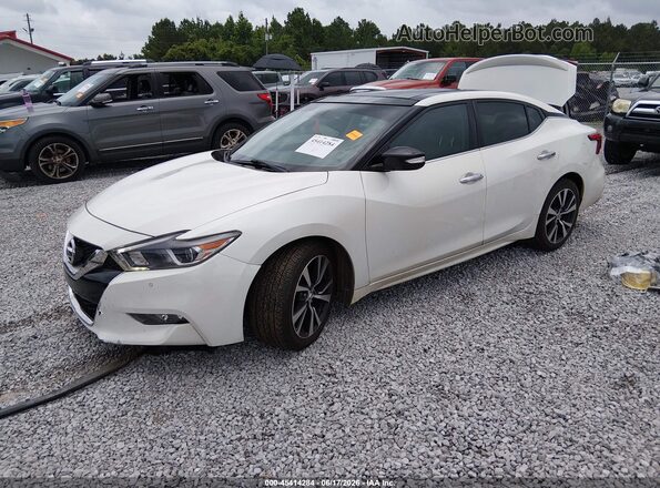 1N4AA6AP6HC428042 2017 NISSAN MAXIMA White წინა მარცხენა ხედი სამი მეოთხედიდან