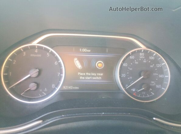1N4AA6AP6JC370424 2018 NISSAN MAXIMA Black Вид щитка приладів