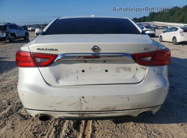 1N4AA6AP6JC375669 2018 NISSAN MAXIMA White Widok z tyłu