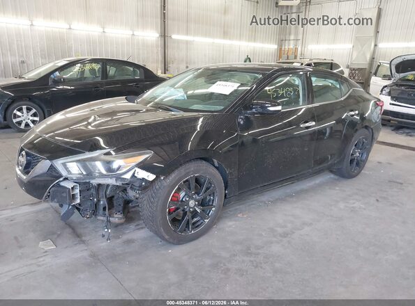 1N4AA6AP6JC380595 2018 NISSAN MAXIMA Black Przód lewy