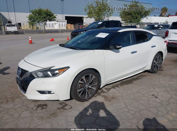 1N4AA6AP6JC403910 2018 NISSAN MAXIMA White წინა მარცხენა ხედი სამი მეოთხედიდან