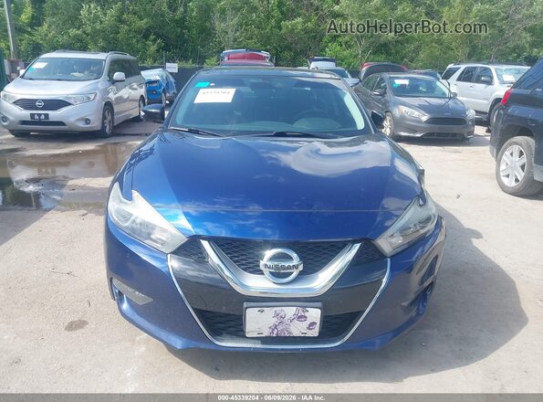1N4AA6AP7HC406731 2017 NISSAN MAXIMA Синий Вид панели приборов