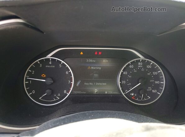1N4AA6AP7JC387412 2018 NISSAN MAXIMA Gray Widok zestawu wskaźników