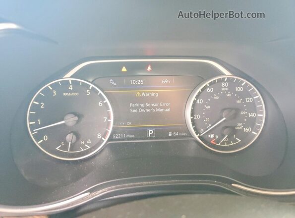 1N4AA6AP8GC396273 2016 NISSAN MAXIMA Gray Вид щитка приладів