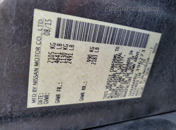 1N4AA6AP8GC396273 2016 NISSAN MAXIMA Gray Вид підкапотного простору