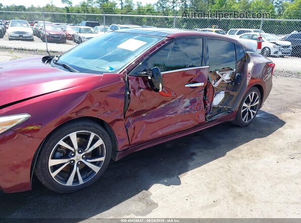 1N4AA6AP8GC432978 2016 NISSAN MAXIMA Maroon Widok z przodu