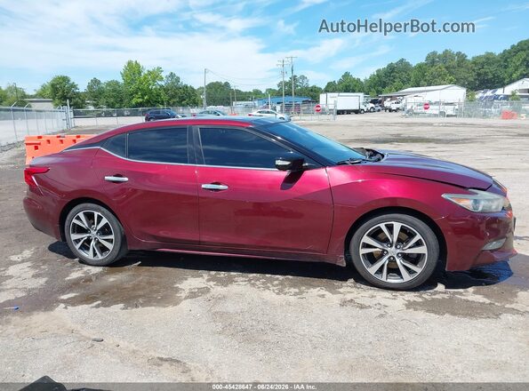 1N4AA6AP8GC432978 2016 NISSAN MAXIMA Maroon Widok wnętrza z tyłu