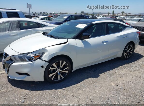 1N4AA6AP8HC370239 2017 NISSAN MAXIMA White წინა მარცხენა ხედი სამი მეოთხედიდან