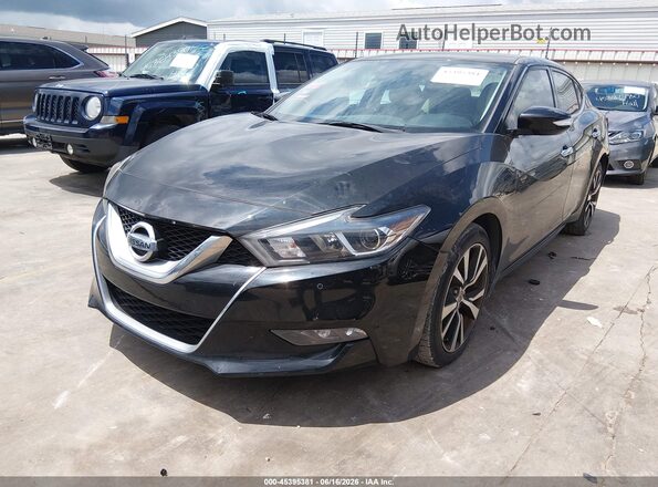 1N4AA6AP8HC409704 2017 NISSAN MAXIMA Black Առջևի ձախ երեք քառորդ տեսարան