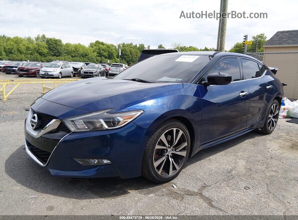 1N4AA6AP8HC454738 2017 NISSAN MAXIMA Blue წინა მარცხენა ხედი სამი მეოთხედიდან