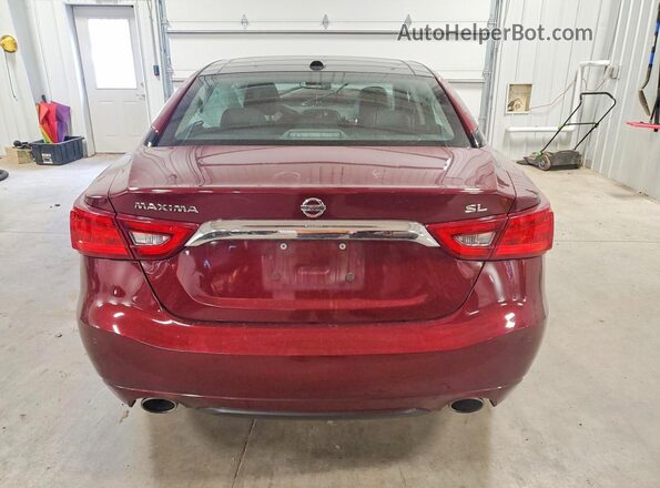 1N4AA6AP8JC372028 2018 NISSAN MAXIMA Burgundy Вид ззаду