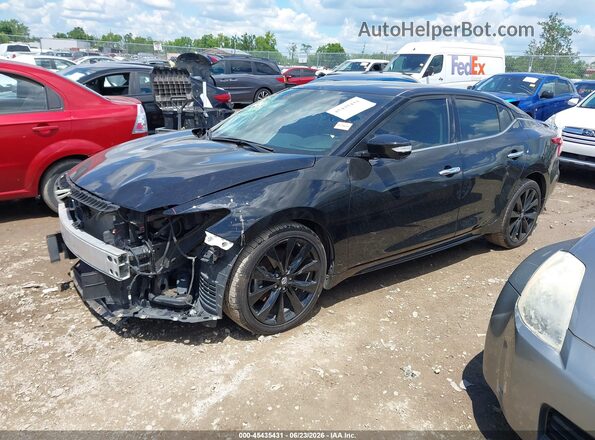 1N4AA6AP8JC374278 2018 NISSAN MAXIMA Черный Передняя левая четверть