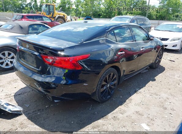 1N4AA6AP8JC374278 2018 NISSAN MAXIMA Черный Задняя правая четверть