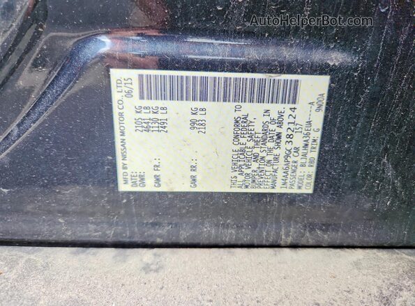 1N4AA6AP9GC382124 2016 NISSAN MAXIMA Gray Vista del compartimento del motor