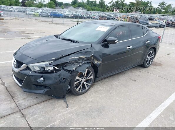 1N4AA6AP9GC387498 2016 NISSAN MAXIMA Black Առջևի ձախ երեք քառորդ տեսարան
