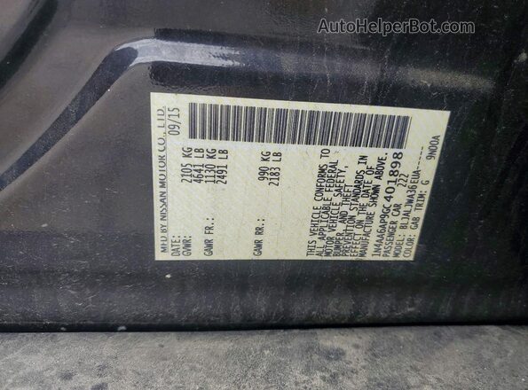 1N4AA6AP9GC401898 2016 NISSAN MAXIMA Black 