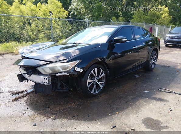 1N4AA6AP9GC439177 2016 NISSAN MAXIMA Black Առջևի ձախ երեք քառորդ տեսարան