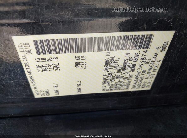 1N4AA6AP9HC365874 2017 NISSAN MAXIMA Black Вид підкапотного простору