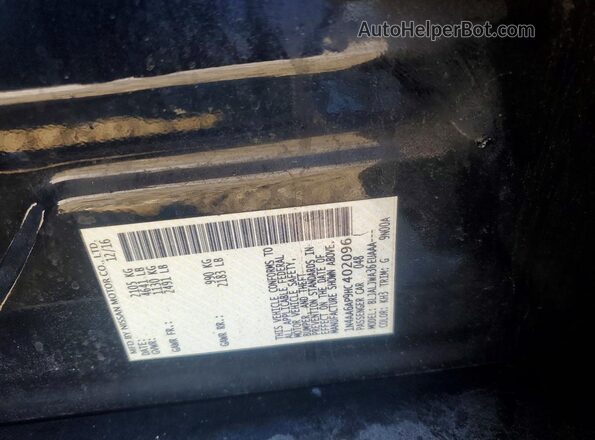 1N4AA6AP9HC402096 2017 NISSAN MAXIMA Black Widok komory silnika