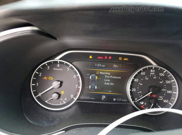 1N4AA6AP9JC379859 2018 NISSAN MAXIMA Белый Вид щитка приборов
