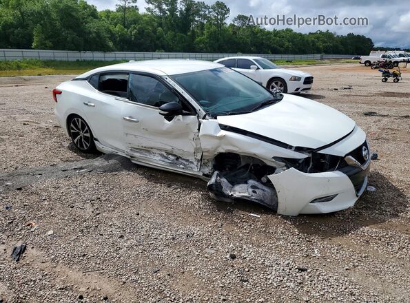 1N4AA6AP9JC379859 2018 NISSAN MAXIMA Белый Передняя правая четверть