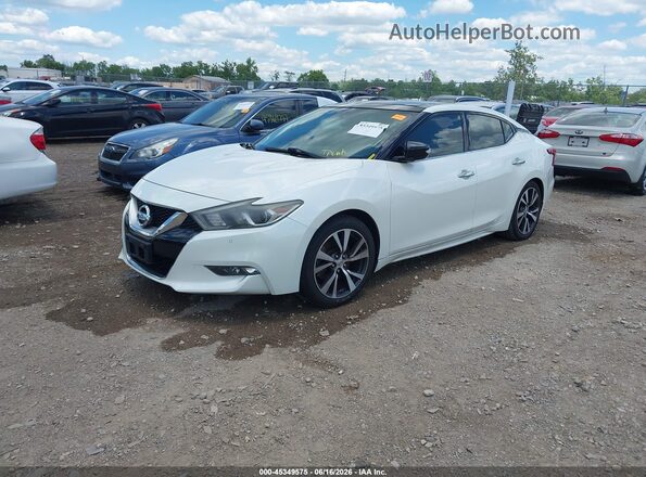 1N4AA6APXGC398963 2016 NISSAN MAXIMA White წინა მარცხენა ხედი სამი მეოთხედიდან