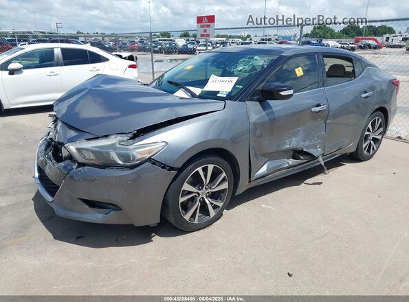 1N4AA6APXGC414689 2016 NISSAN MAXIMA Gray წინა მარცხენა ხედი სამი მეოთხედიდან
