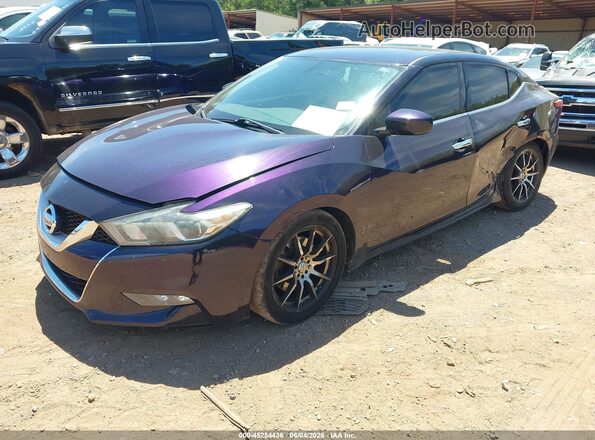 1N4AA6APXGC447157 2016 NISSAN MAXIMA Purple წინა მარცხენა ხედი სამი მეოთხედიდან