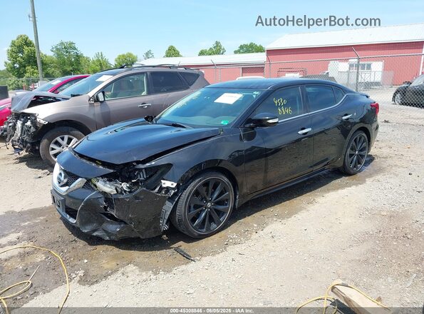 1N4AA6APXHC415505 2017 NISSAN MAXIMA Black წინა მარცხენა ხედი სამი მეოთხედიდან