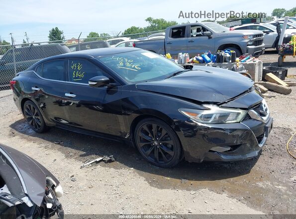 1N4AA6APXHC415505 2017 NISSAN MAXIMA Black უკანა სალონის ხედი