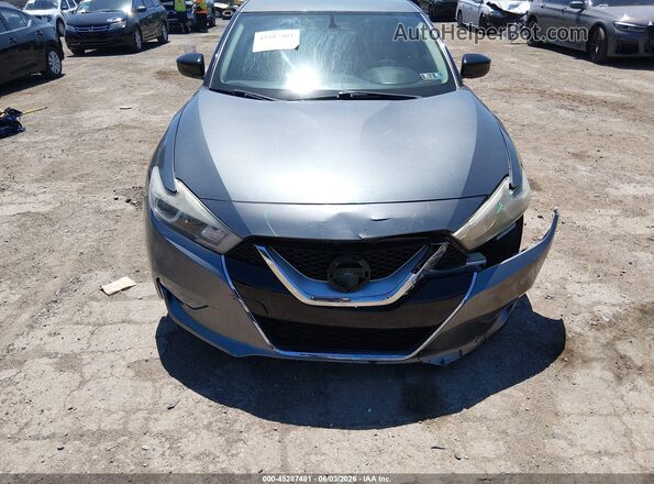 1N4AA6APXHC440968 2017 NISSAN MAXIMA Gray წინა პანელის ხედი