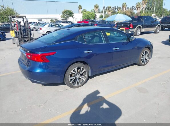 1N4AA6APXJC360768 2018 NISSAN MAXIMA Синий Задняя правая четверть