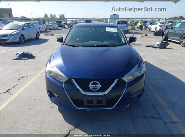 1N4AA6APXJC360768 2018 NISSAN MAXIMA Синий Вид задней части салона