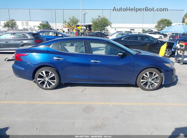 1N4AA6APXJC360768 2018 NISSAN MAXIMA Синий Панорамный вид салона 360°
