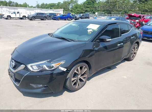 1N4AA6APXJC383905 2018 NISSAN MAXIMA Черный Передняя левая четверть