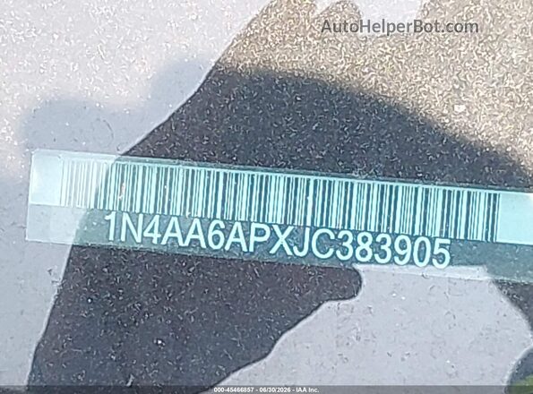 1N4AA6APXJC383905 2018 NISSAN MAXIMA Черный 