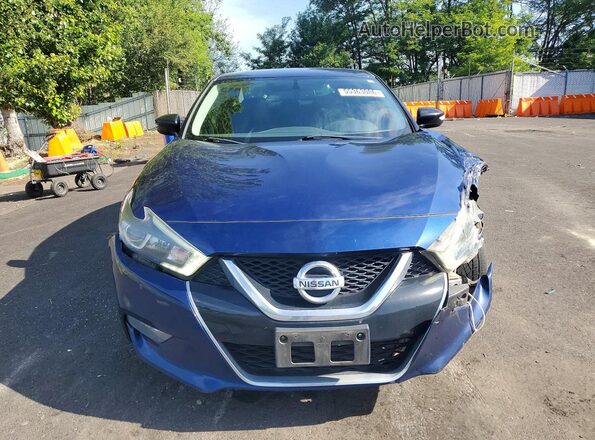 1N4AA6APXJC393950 2018 NISSAN MAXIMA Синий Вид спереди