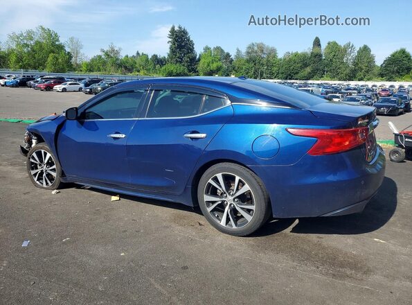 1N4AA6APXJC393950 2018 NISSAN MAXIMA Синий Задняя левая четверть