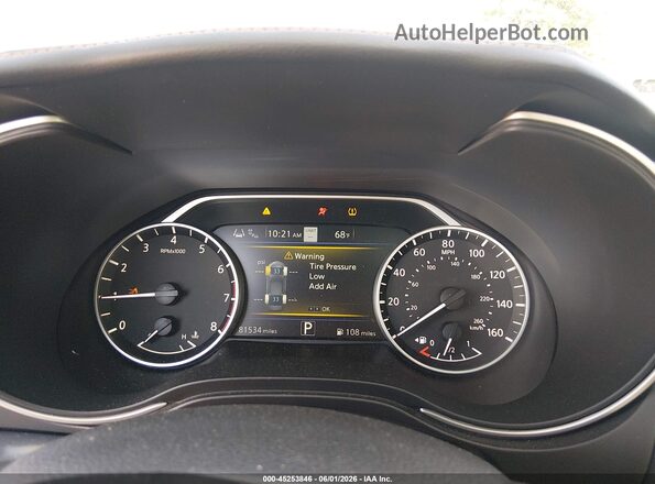 1N4AA6AV0KC375070 2019 NISSAN MAXIMA White Widok tylnych siedzeń