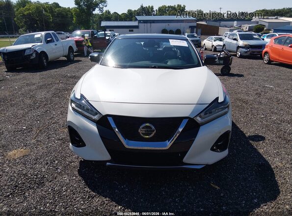1N4AA6AV0KC375070 2019 NISSAN MAXIMA White Widok zestawu wskaźników