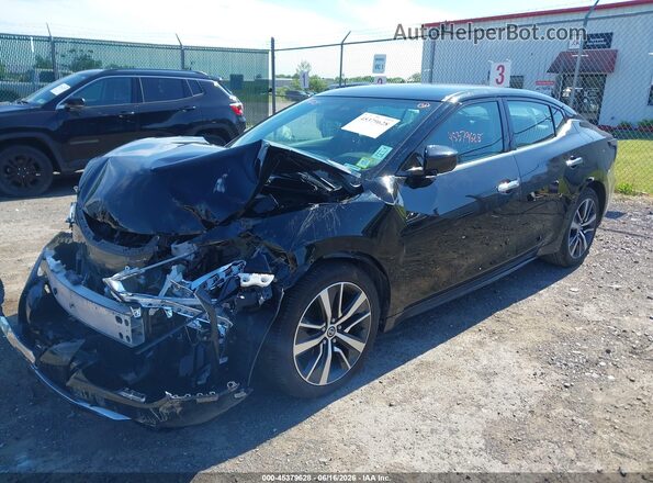 1N4AA6AV1KC369925 2019 NISSAN MAXIMA Black წინა მარცხენა ხედი სამი მეოთხედიდან