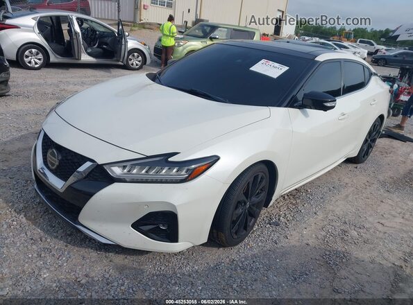 1N4AA6AV2KC375698 2019 NISSAN MAXIMA White Առջևի ձախ երեք քառորդ տեսարան