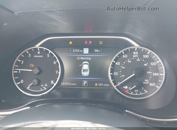 1N4AA6AV2KC377161 2019 NISSAN MAXIMA White Вид задніх сидінь