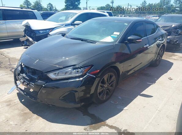 1N4AA6AV2KC379346 2019 NISSAN MAXIMA Черный Передняя левая четверть