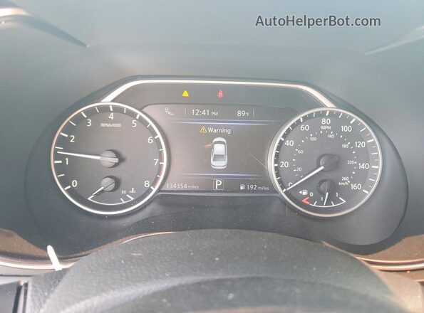 1N4AA6AV4KC372849 2019 NISSAN MAXIMA Белый Вид щитка приборов
