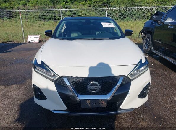 1N4AA6AV4KC378117 2019 NISSAN MAXIMA White Widok zestawu wskaźników